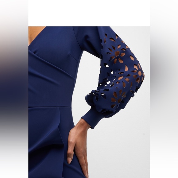 Chiara Boni La Petite Robe Gallilia Cutout ruffle sheath midi dress - Picture 4 of 7